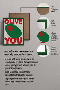 HOMEPACK Ahşap Çerçeveli Tablo Çerçeveli Poster Sanatsal Modern Duvar Dekoru BEK-8032