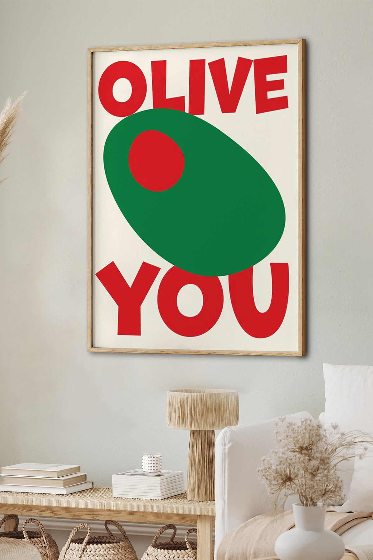 HOMEPACK Ahşap Çerçeveli Tablo Çerçeveli Poster Sanatsal Modern Duvar Dekoru BEK-8032