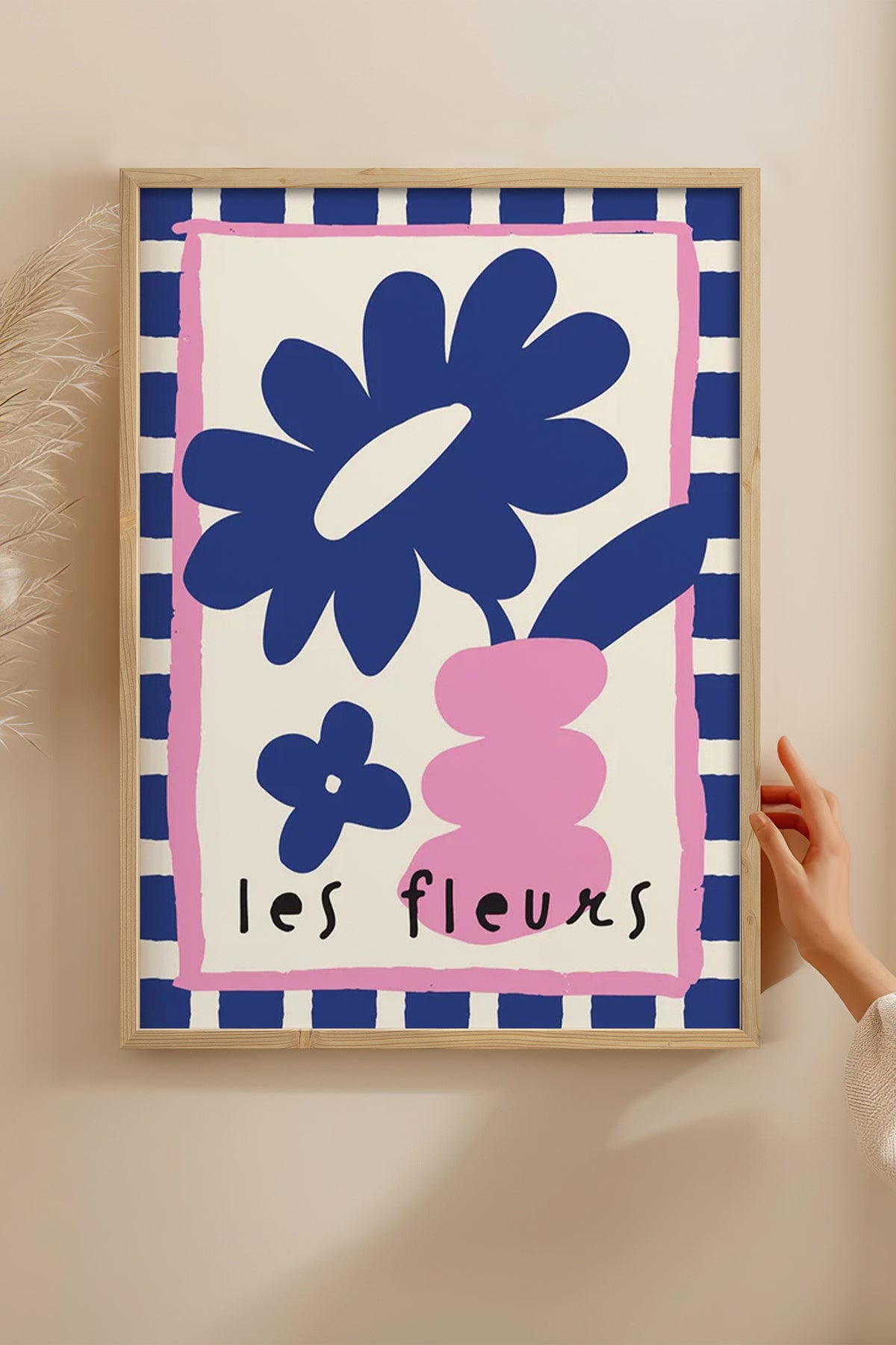 HOMEPACK Ahşap Çerçeveli Tablo Çerçeveli Poster Sanatsal Modern Duvar Dekoru BEK-8033