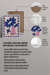 HOMEPACK Ahşap Çerçeveli Tablo Çerçeveli Poster Sanatsal Modern Duvar Dekoru BEK-8033