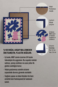 HOMEPACK Ahşap Çerçeveli Tablo Çerçeveli Poster Sanatsal Modern Duvar Dekoru BEK-8033