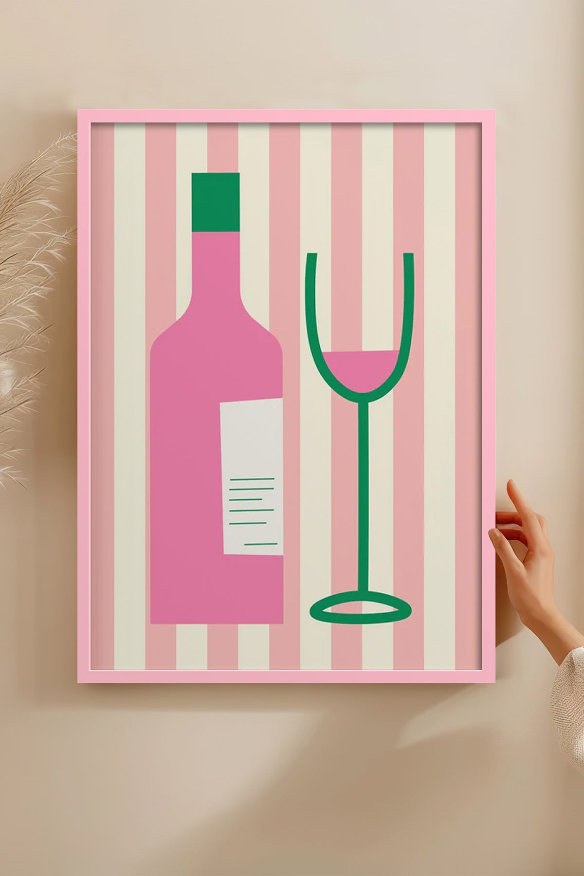 HOMEPACK Ahşap Çerçeveli Tablo Çerçeveli Poster Sanatsal Modern Duvar Dekoru BEK-8034