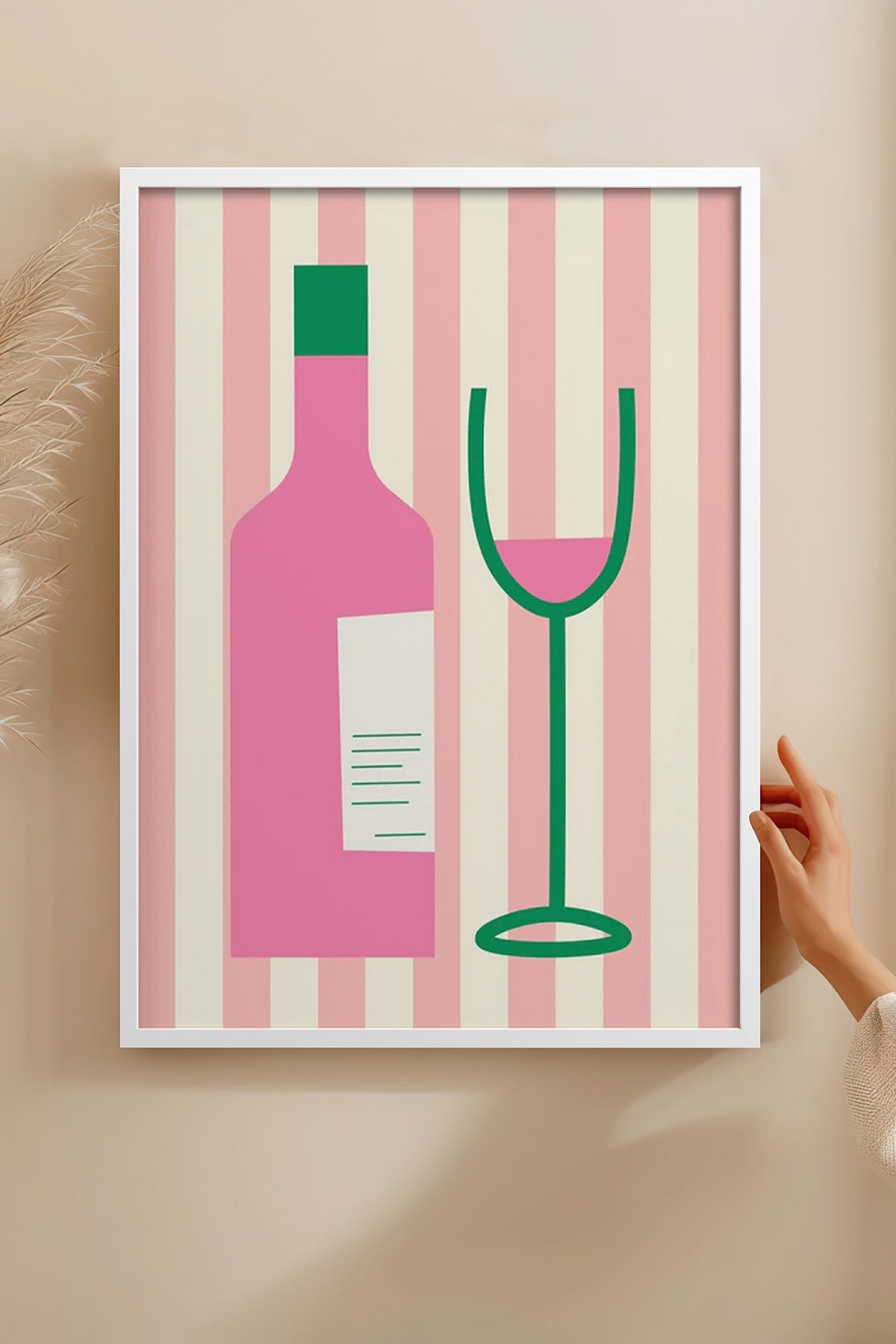 HOMEPACK Ahşap Çerçeveli Tablo Çerçeveli Poster Sanatsal Modern Duvar Dekoru BEK-8034