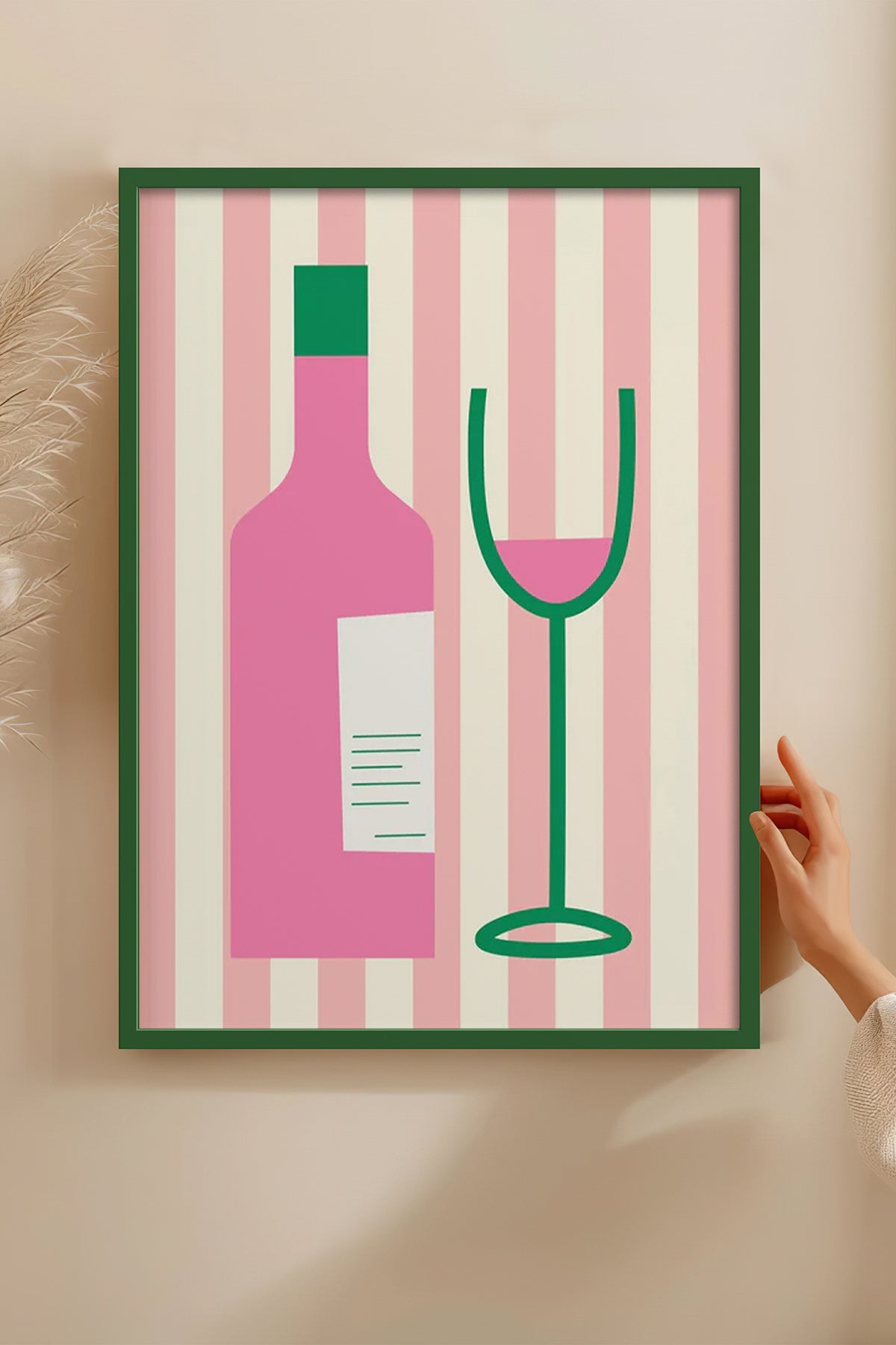 HOMEPACK Ahşap Çerçeveli Tablo Çerçeveli Poster Sanatsal Modern Duvar Dekoru BEK-8034