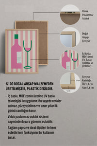 HOMEPACK Ahşap Çerçeveli Tablo Çerçeveli Poster Sanatsal Modern Duvar Dekoru BEK-8034