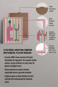 HOMEPACK Ahşap Çerçeveli Tablo Çerçeveli Poster Sanatsal Modern Duvar Dekoru BEK-8034