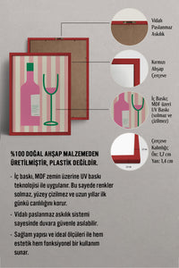 HOMEPACK Ahşap Çerçeveli Tablo Çerçeveli Poster Sanatsal Modern Duvar Dekoru BEK-8034