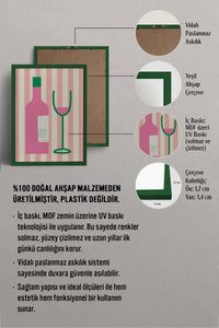 HOMEPACK Ahşap Çerçeveli Tablo Çerçeveli Poster Sanatsal Modern Duvar Dekoru BEK-8034