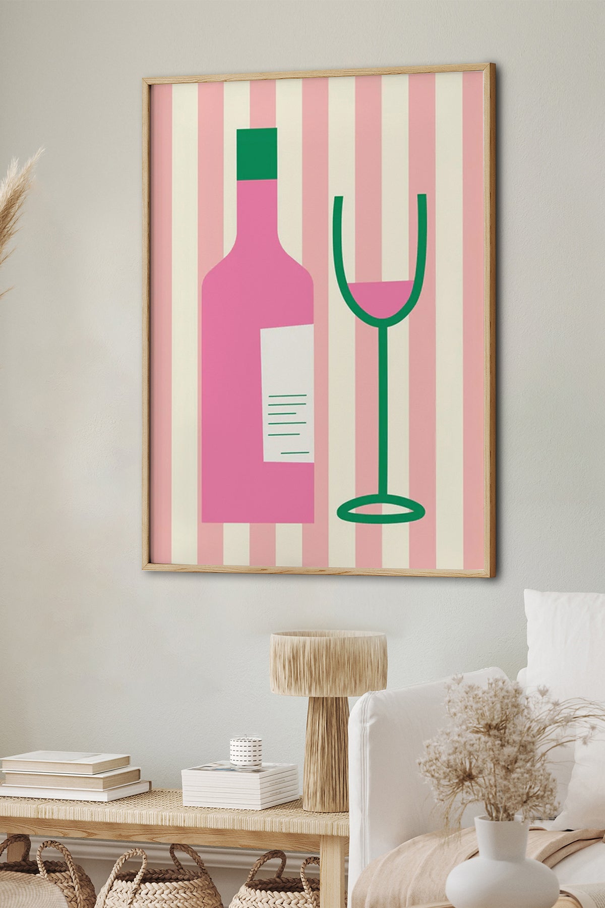 HOMEPACK Ahşap Çerçeveli Tablo Çerçeveli Poster Sanatsal Modern Duvar Dekoru BEK-8034