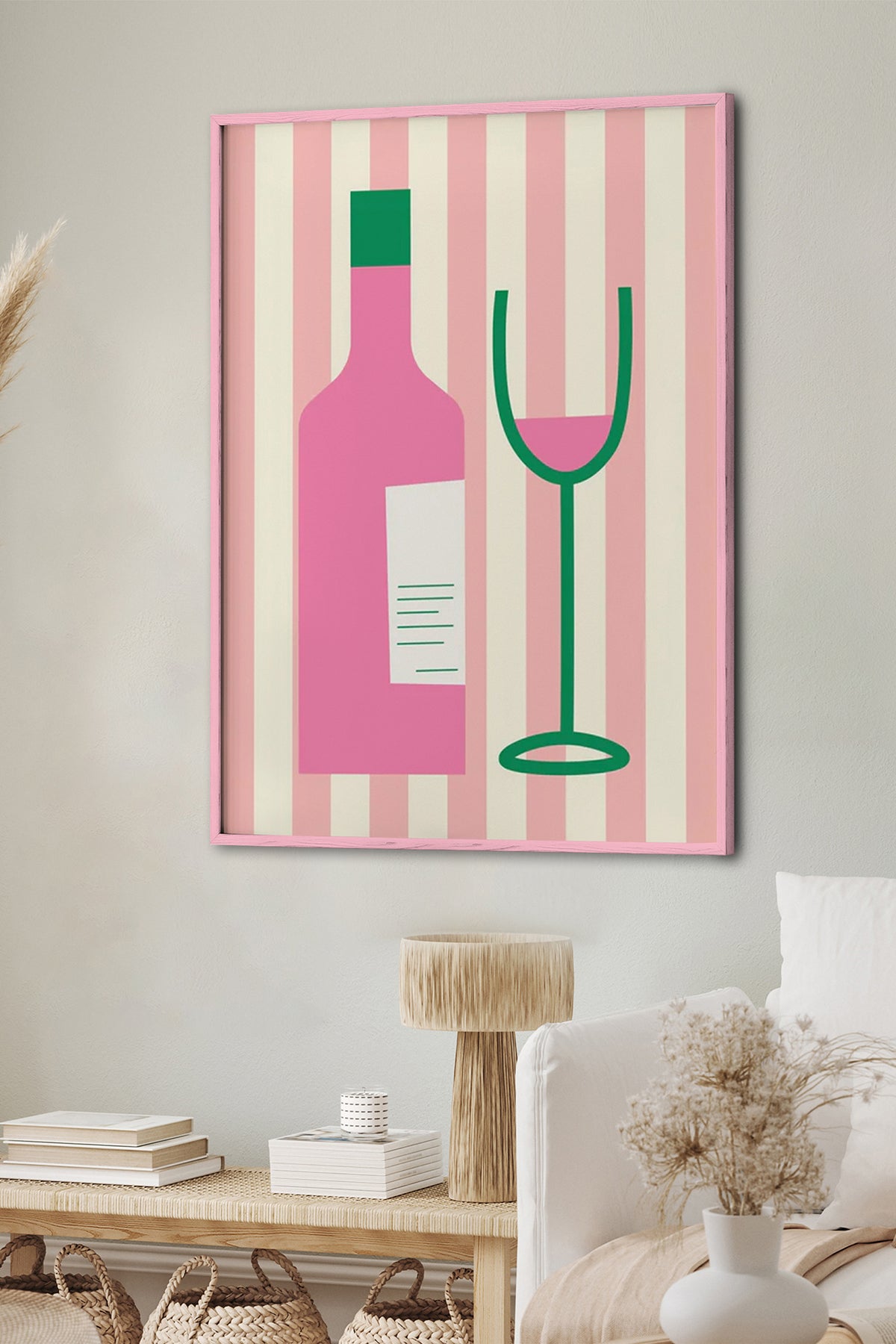 HOMEPACK Ahşap Çerçeveli Tablo Çerçeveli Poster Sanatsal Modern Duvar Dekoru BEK-8034