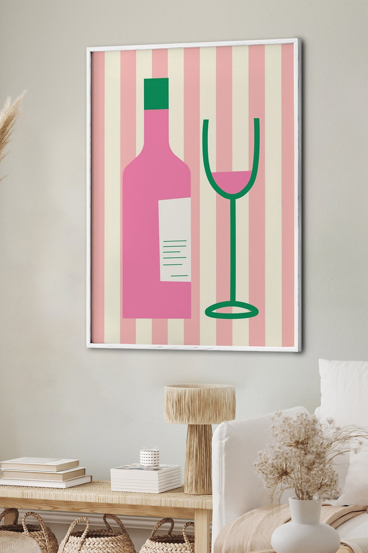 HOMEPACK Ahşap Çerçeveli Tablo Çerçeveli Poster Sanatsal Modern Duvar Dekoru BEK-8034