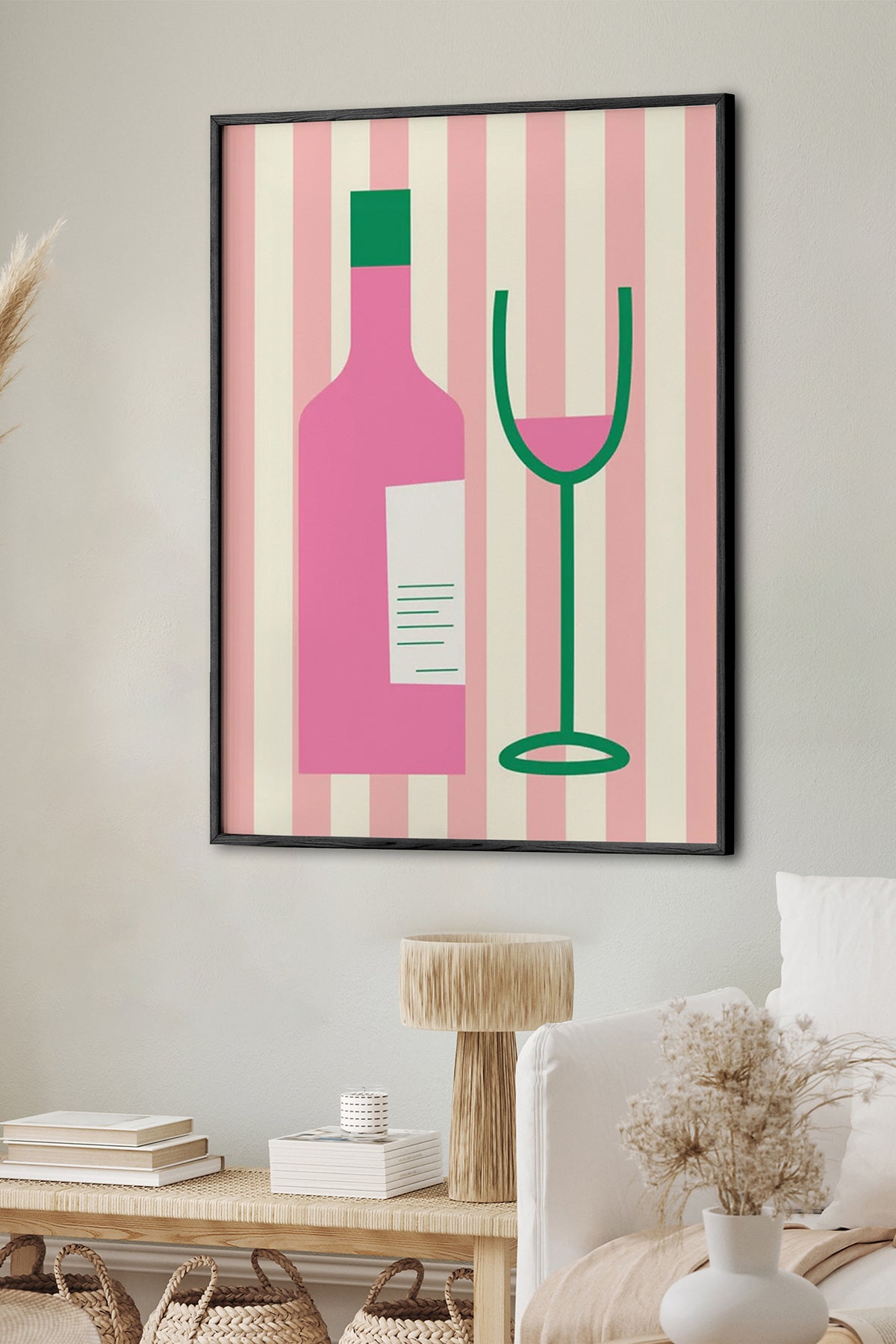HOMEPACK Ahşap Çerçeveli Tablo Çerçeveli Poster Sanatsal Modern Duvar Dekoru BEK-8034