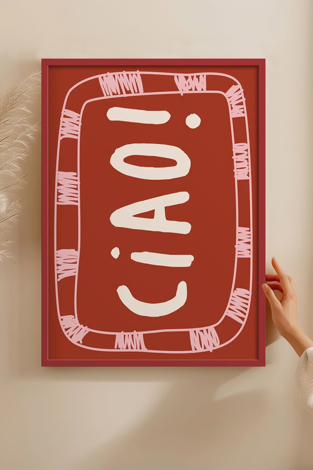 HOMEPACK Ahşap Çerçeveli Tablo Çerçeveli Poster Sanatsal Modern Duvar Dekoru BEK-8036