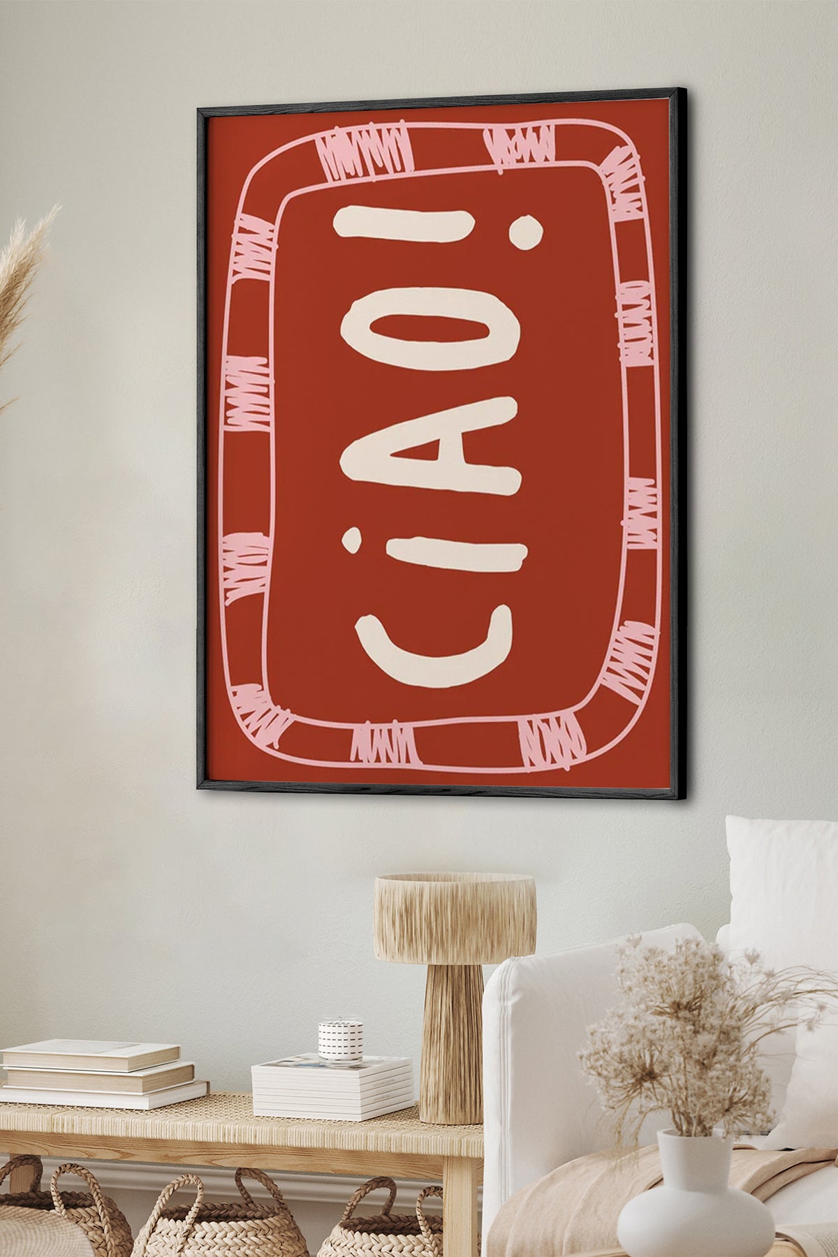 HOMEPACK Ahşap Çerçeveli Tablo Çerçeveli Poster Sanatsal Modern Duvar Dekoru BEK-8036