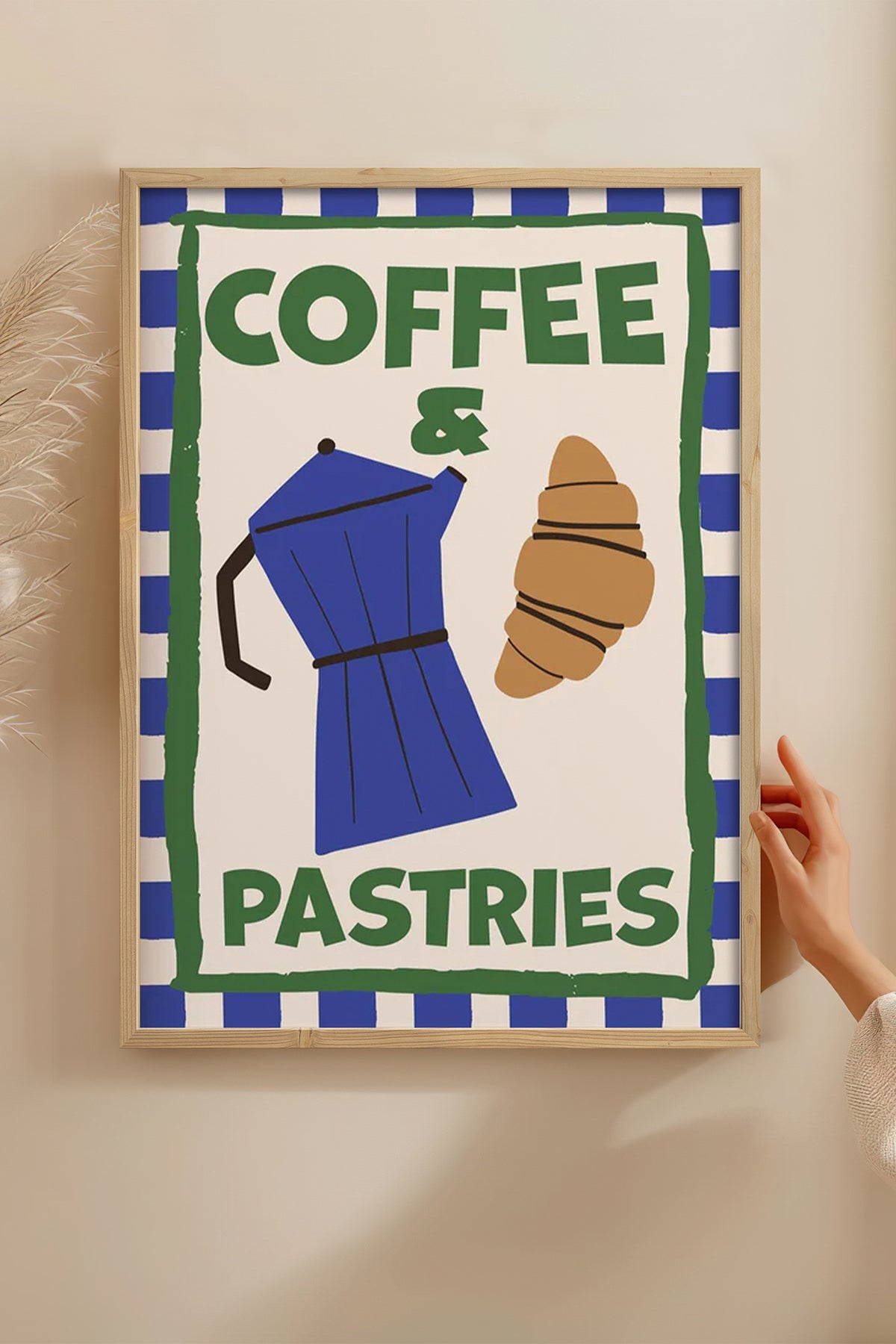 HOMEPACK Ahşap Çerçeveli Tablo Çerçeveli Poster Sanatsal Modern Duvar Dekoru BEK-8037