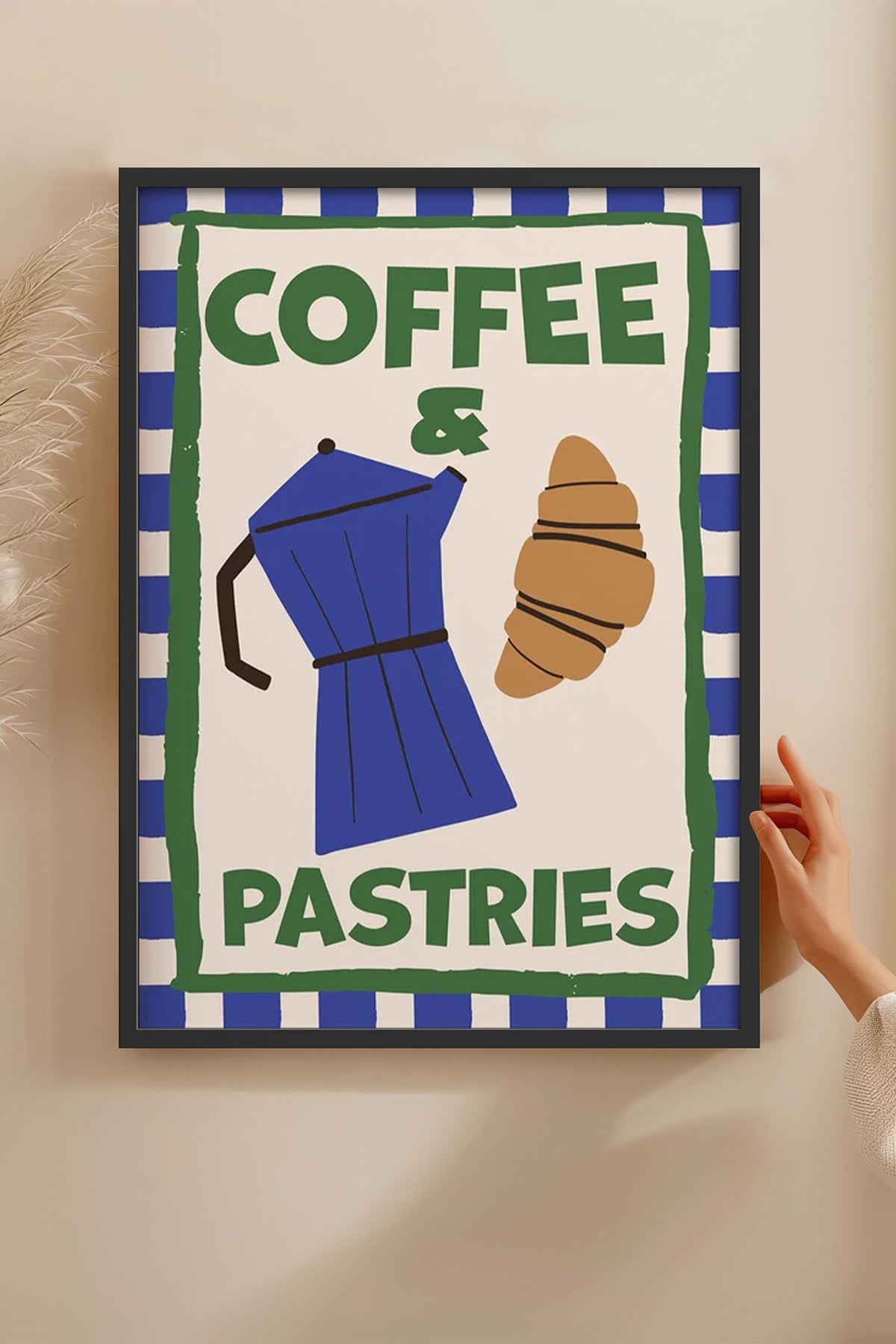 HOMEPACK Ahşap Çerçeveli Tablo Çerçeveli Poster Sanatsal Modern Duvar Dekoru BEK-8037