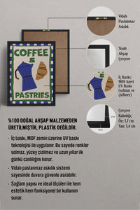 HOMEPACK Ahşap Çerçeveli Tablo Çerçeveli Poster Sanatsal Modern Duvar Dekoru BEK-8037