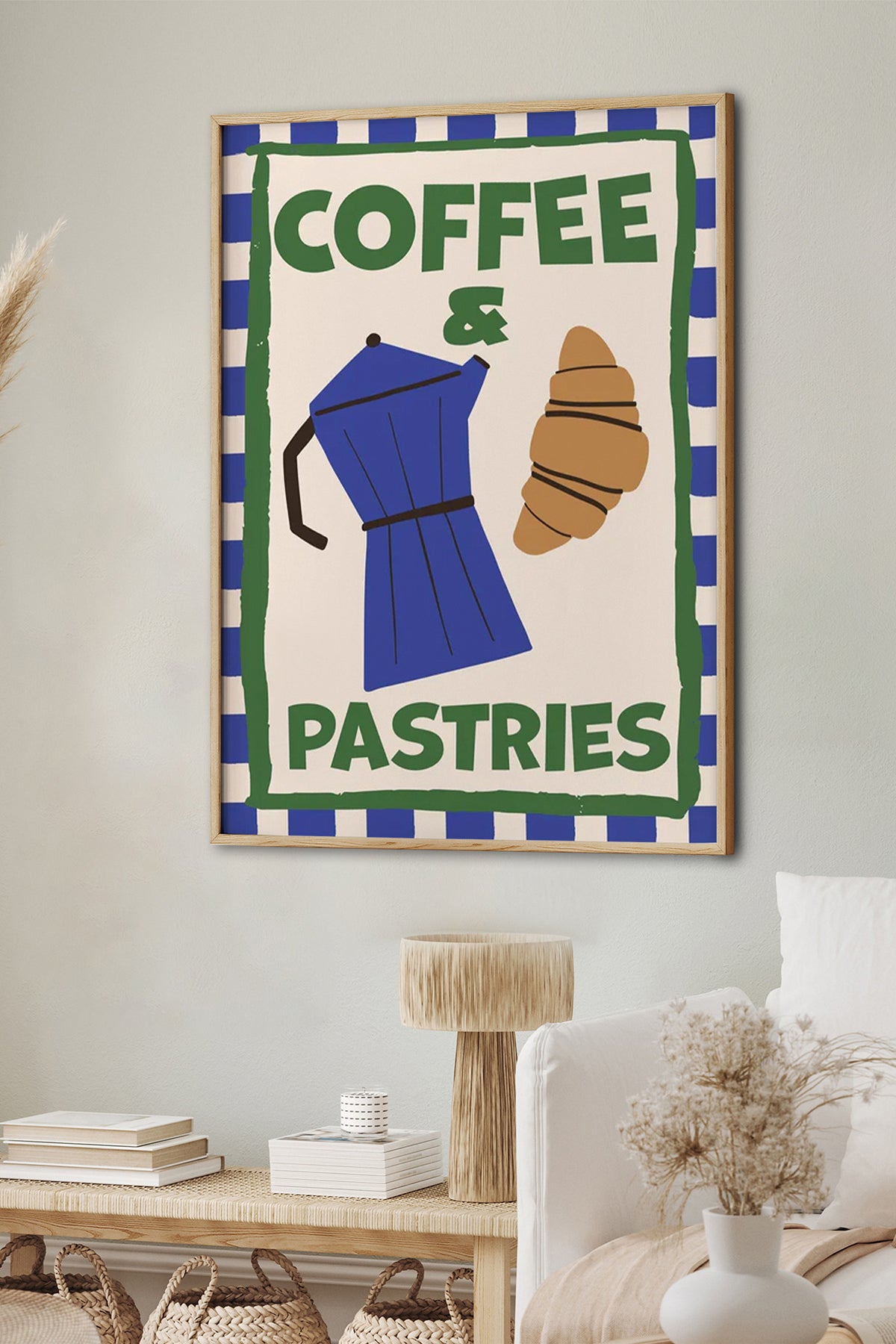 HOMEPACK Ahşap Çerçeveli Tablo Çerçeveli Poster Sanatsal Modern Duvar Dekoru BEK-8037