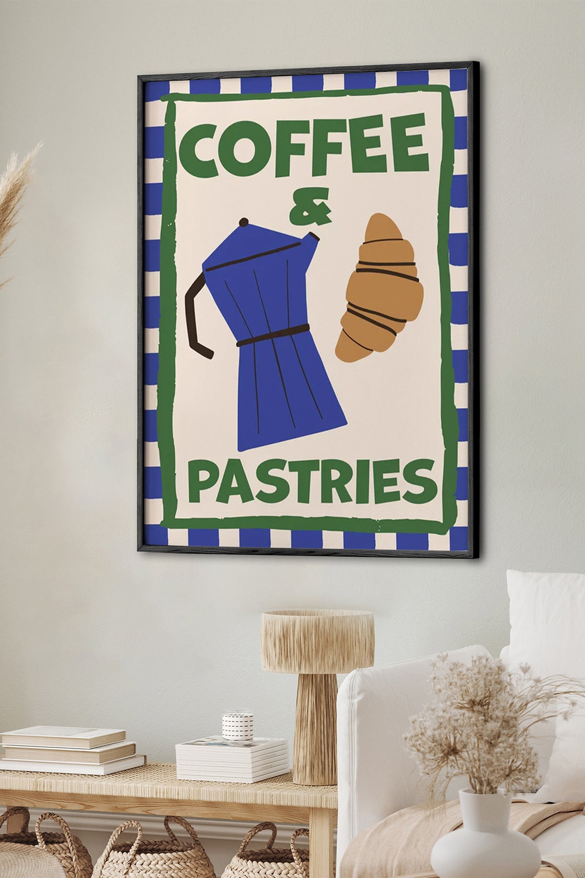 HOMEPACK Ahşap Çerçeveli Tablo Çerçeveli Poster Sanatsal Modern Duvar Dekoru BEK-8037