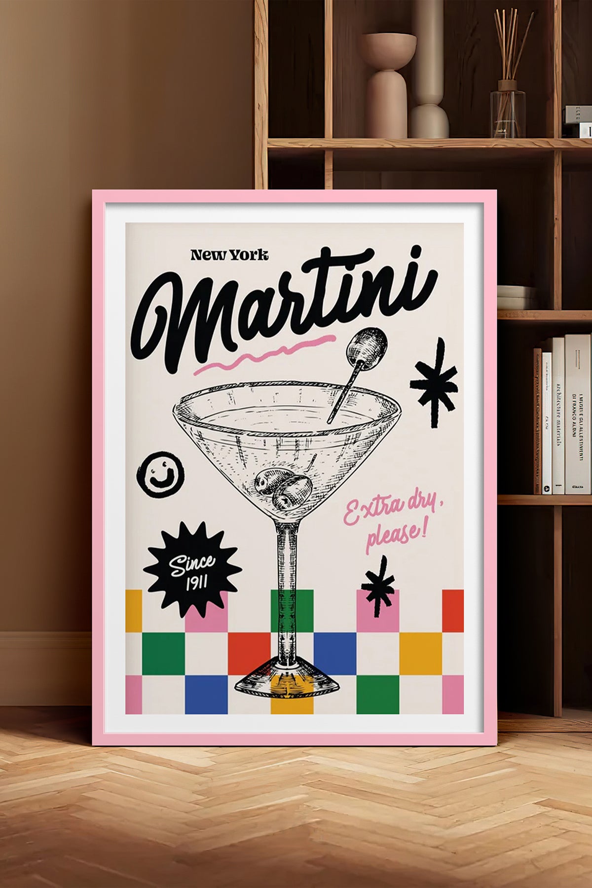 HOMEPACK Ahşap Çerçeveli Tablo Çerçeveli Poster Sanatsal Modern Duvar Dekoru BEK-8039