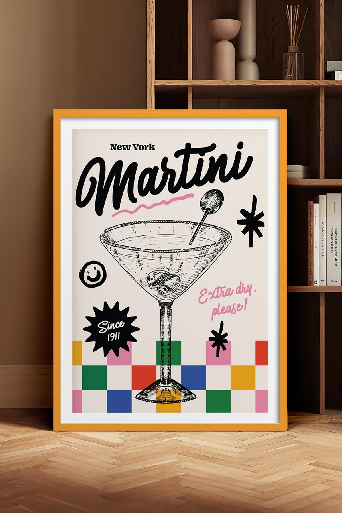 HOMEPACK Ahşap Çerçeveli Tablo Çerçeveli Poster Sanatsal Modern Duvar Dekoru BEK-8039