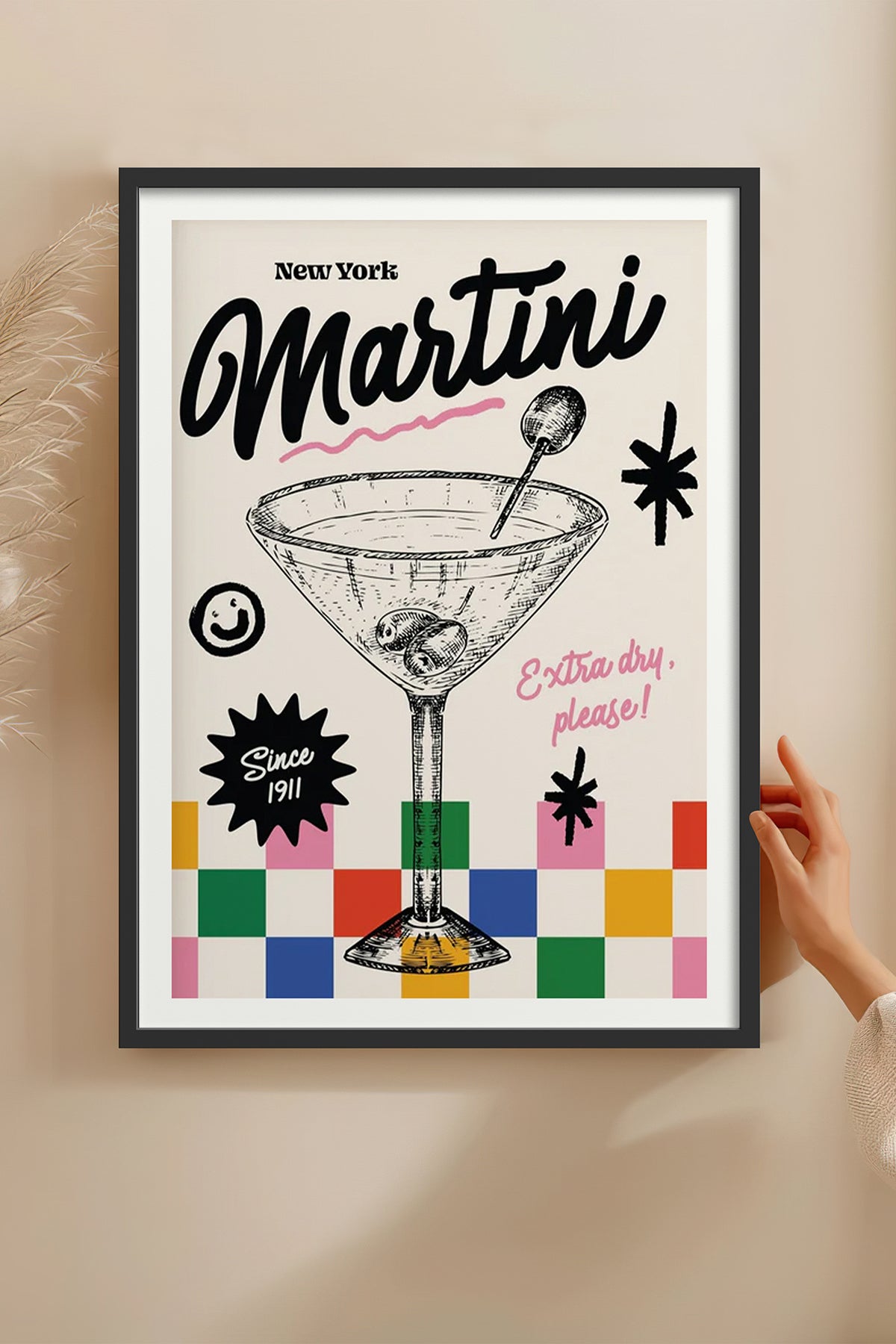 HOMEPACK Ahşap Çerçeveli Tablo Çerçeveli Poster Sanatsal Modern Duvar Dekoru BEK-8039