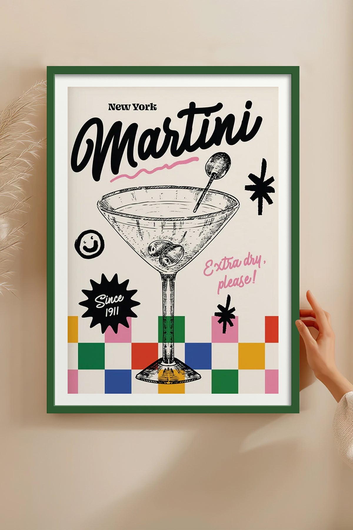 HOMEPACK Ahşap Çerçeveli Tablo Çerçeveli Poster Sanatsal Modern Duvar Dekoru BEK-8039