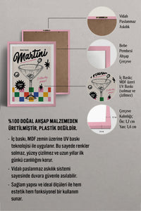 HOMEPACK Ahşap Çerçeveli Tablo Çerçeveli Poster Sanatsal Modern Duvar Dekoru BEK-8039