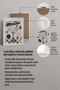 HOMEPACK Ahşap Çerçeveli Tablo Çerçeveli Poster Sanatsal Modern Duvar Dekoru BEK-8039