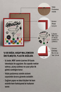 HOMEPACK Ahşap Çerçeveli Tablo Çerçeveli Poster Sanatsal Modern Duvar Dekoru BEK-8039