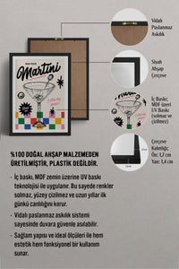 HOMEPACK Ahşap Çerçeveli Tablo Çerçeveli Poster Sanatsal Modern Duvar Dekoru BEK-8039