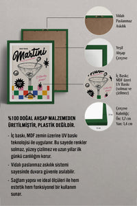 HOMEPACK Ahşap Çerçeveli Tablo Çerçeveli Poster Sanatsal Modern Duvar Dekoru BEK-8039