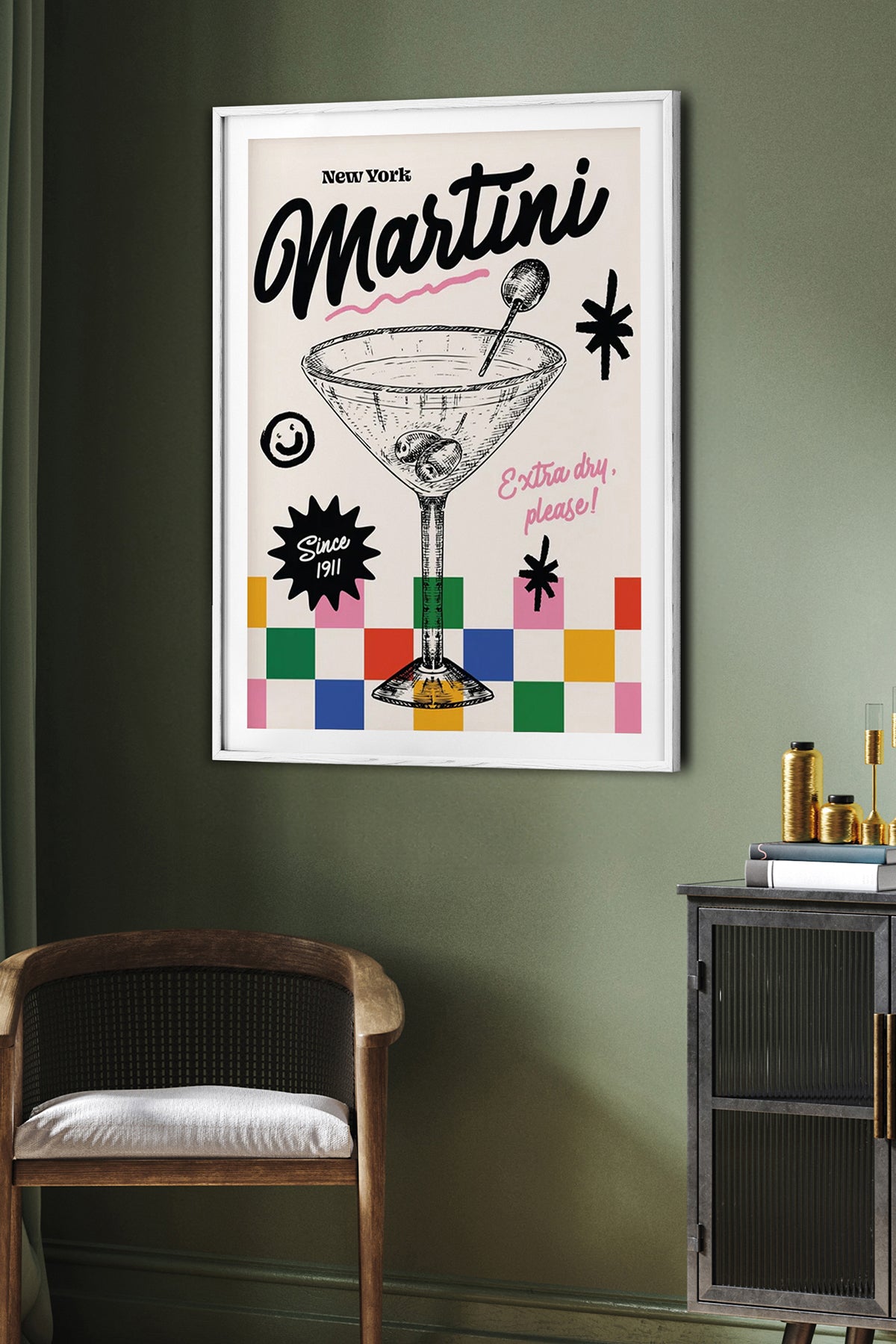 HOMEPACK Ahşap Çerçeveli Tablo Çerçeveli Poster Sanatsal Modern Duvar Dekoru BEK-8039