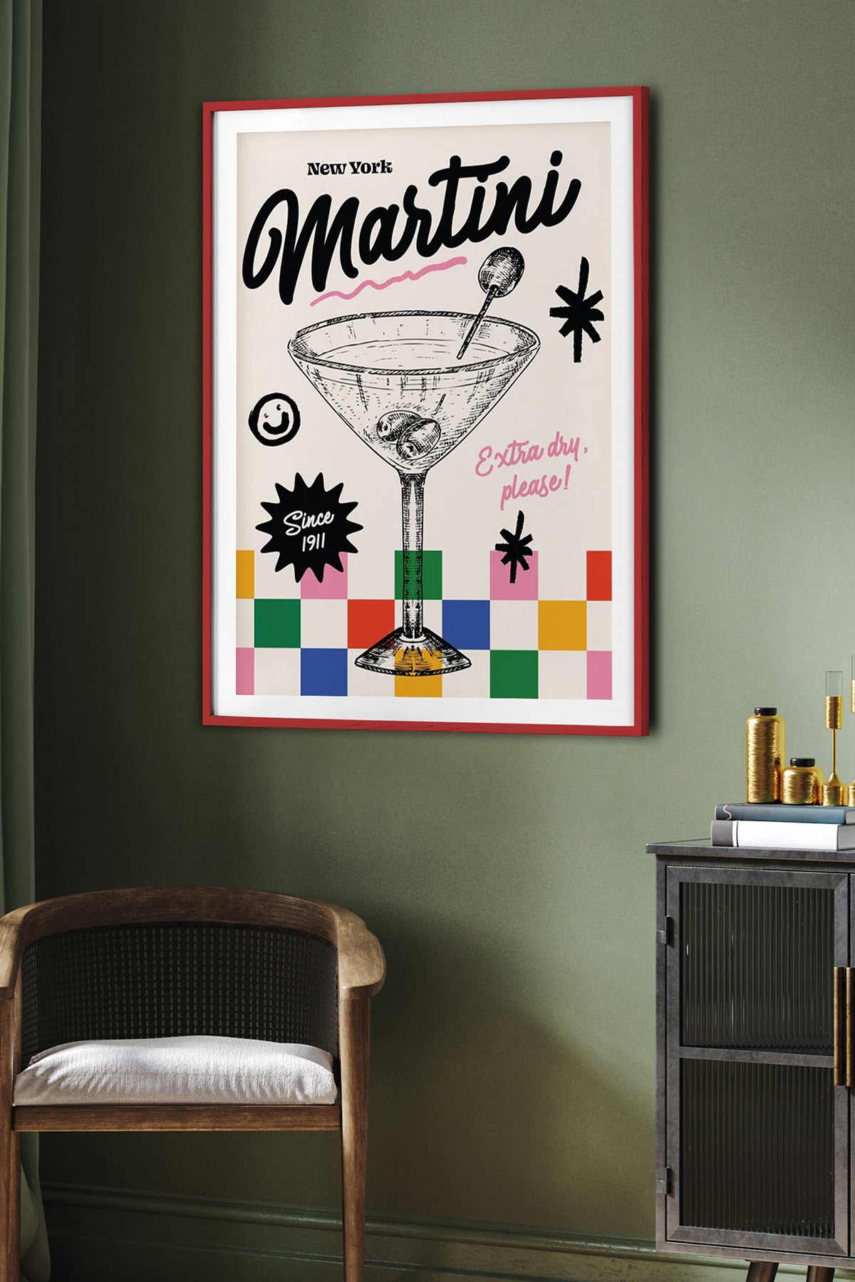 HOMEPACK Ahşap Çerçeveli Tablo Çerçeveli Poster Sanatsal Modern Duvar Dekoru BEK-8039