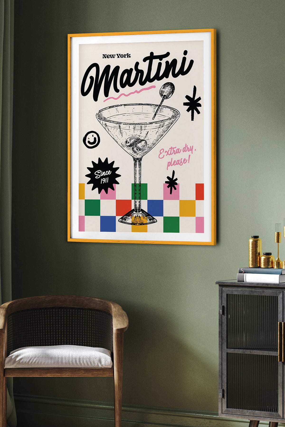HOMEPACK Ahşap Çerçeveli Tablo Çerçeveli Poster Sanatsal Modern Duvar Dekoru BEK-8039