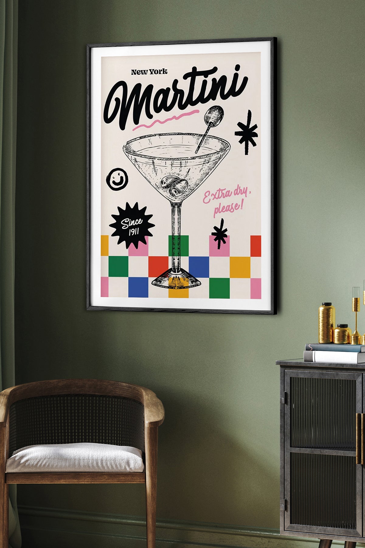 HOMEPACK Ahşap Çerçeveli Tablo Çerçeveli Poster Sanatsal Modern Duvar Dekoru BEK-8039