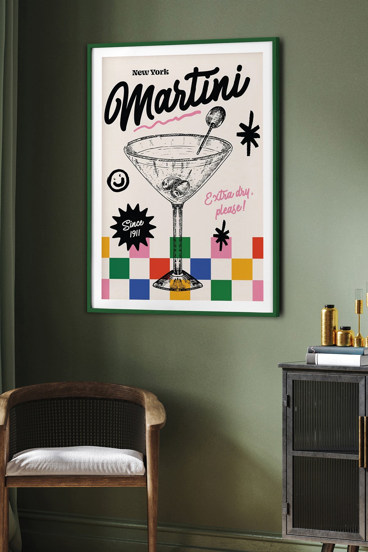 HOMEPACK Ahşap Çerçeveli Tablo Çerçeveli Poster Sanatsal Modern Duvar Dekoru BEK-8039