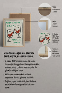 HOMEPACK Ahşap Çerçeveli Tablo Çerçeveli Poster Sanatsal Modern Duvar Dekoru BEK-8040