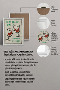HOMEPACK Ahşap Çerçeveli Tablo Çerçeveli Poster Sanatsal Modern Duvar Dekoru BEK-8040