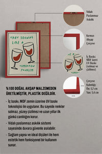 HOMEPACK Ahşap Çerçeveli Tablo Çerçeveli Poster Sanatsal Modern Duvar Dekoru BEK-8040