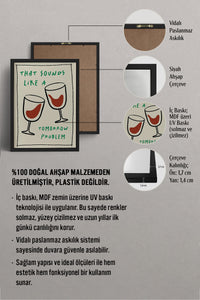 HOMEPACK Ahşap Çerçeveli Tablo Çerçeveli Poster Sanatsal Modern Duvar Dekoru BEK-8040