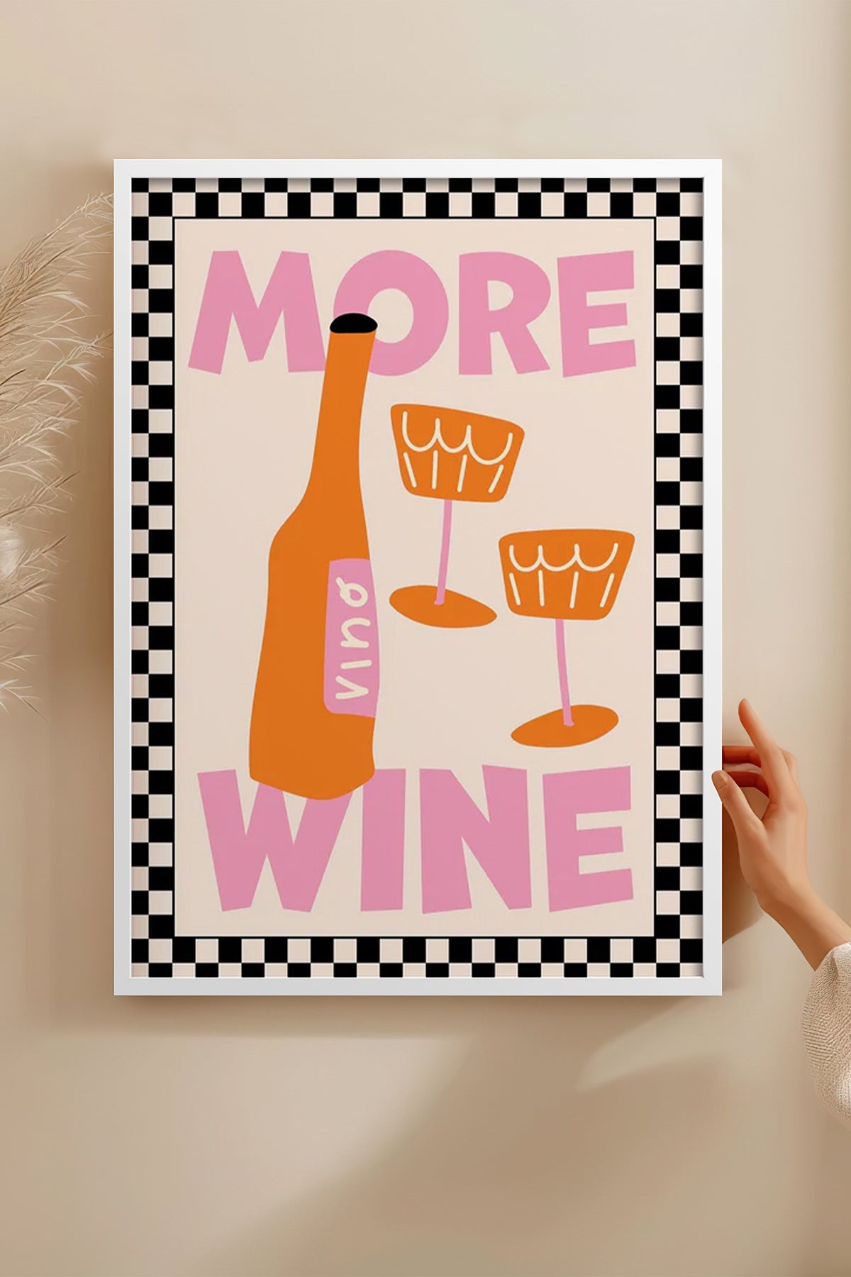 HOMEPACK Ahşap Çerçeveli Tablo Çerçeveli Poster Sanatsal Modern Duvar Dekoru BEK-8042
