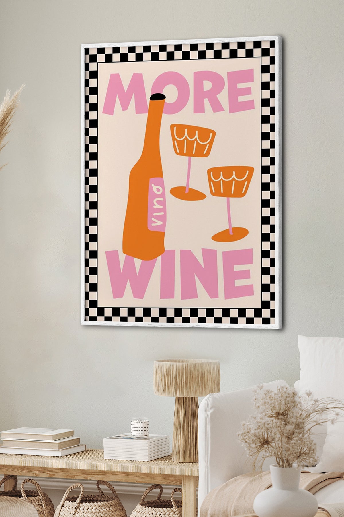 HOMEPACK Ahşap Çerçeveli Tablo Çerçeveli Poster Sanatsal Modern Duvar Dekoru BEK-8042