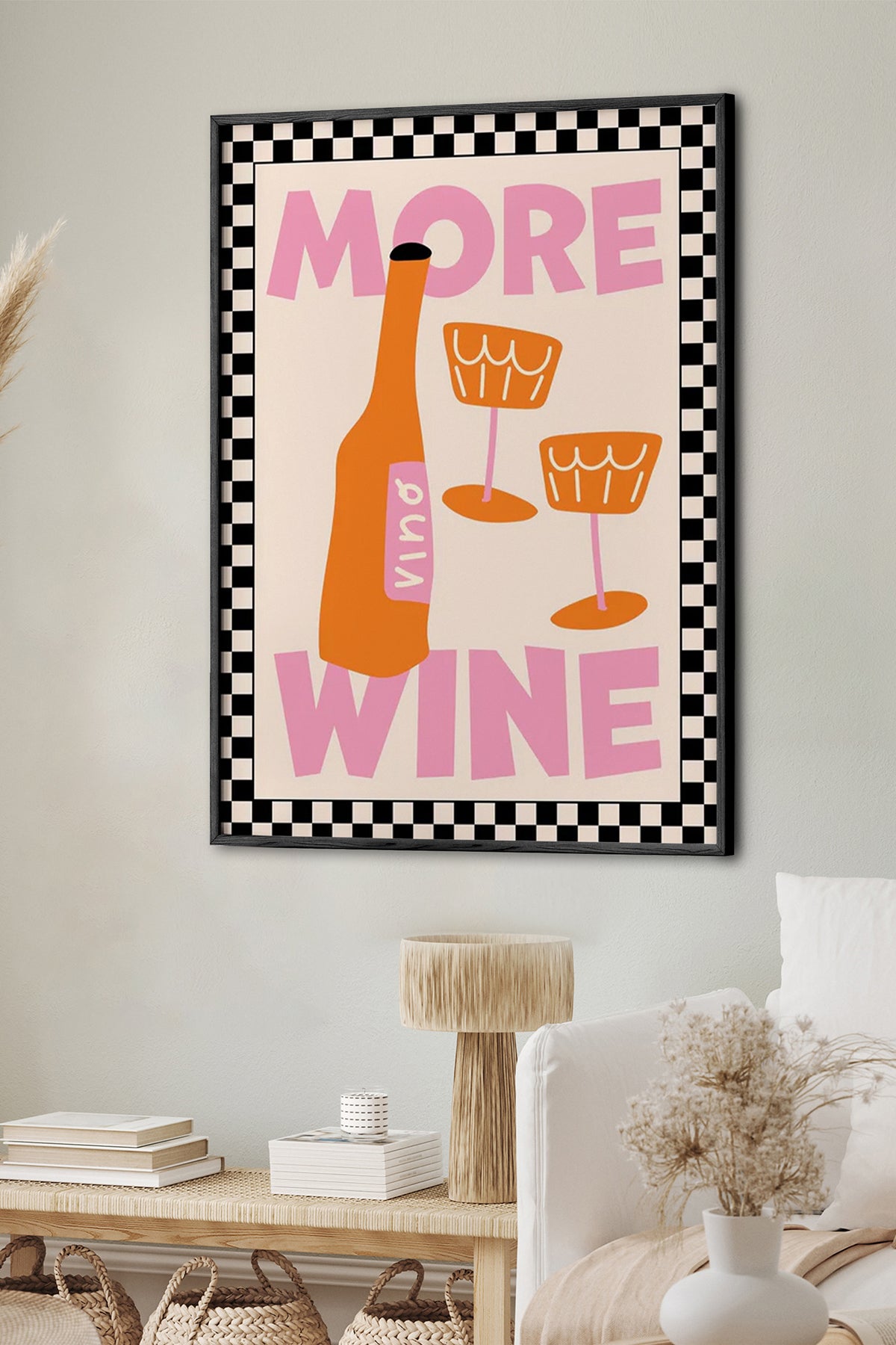 HOMEPACK Ahşap Çerçeveli Tablo Çerçeveli Poster Sanatsal Modern Duvar Dekoru BEK-8042
