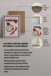 HOMEPACK Ahşap Çerçeveli Tablo Çerçeveli Poster Sanatsal Modern Duvar Dekoru BEK-8043