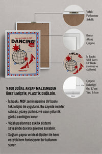 HOMEPACK Ahşap Çerçeveli Tablo Çerçeveli Poster Sanatsal Modern Duvar Dekoru BEK-8043