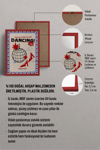 HOMEPACK Ahşap Çerçeveli Tablo Çerçeveli Poster Sanatsal Modern Duvar Dekoru BEK-8043