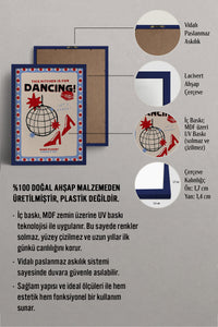 HOMEPACK Ahşap Çerçeveli Tablo Çerçeveli Poster Sanatsal Modern Duvar Dekoru BEK-8043