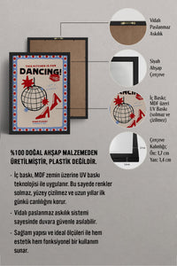 HOMEPACK Ahşap Çerçeveli Tablo Çerçeveli Poster Sanatsal Modern Duvar Dekoru BEK-8043