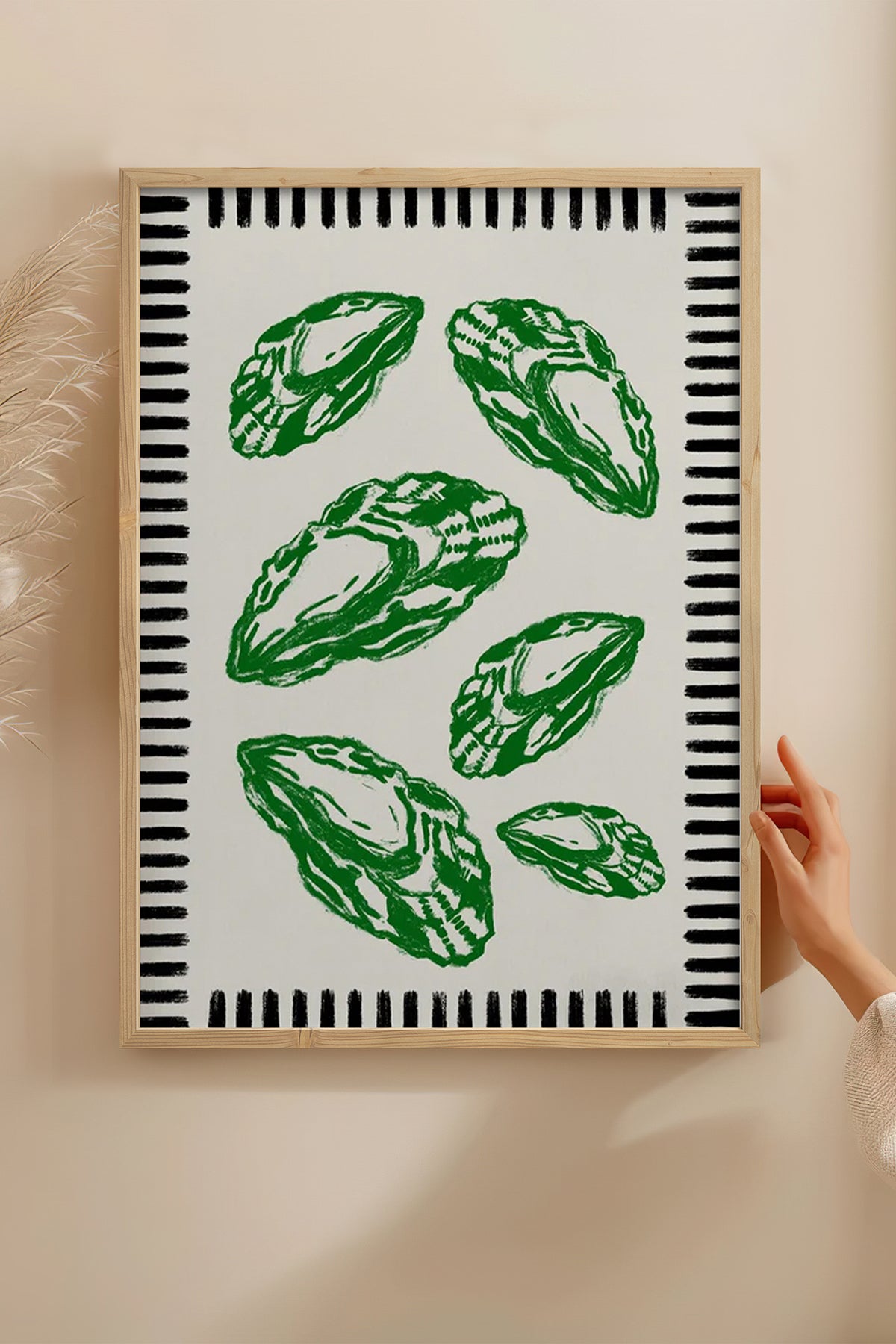 HOMEPACK Ahşap Çerçeveli Tablo Çerçeveli Poster Sanatsal Modern Duvar Dekoru BEK-8044